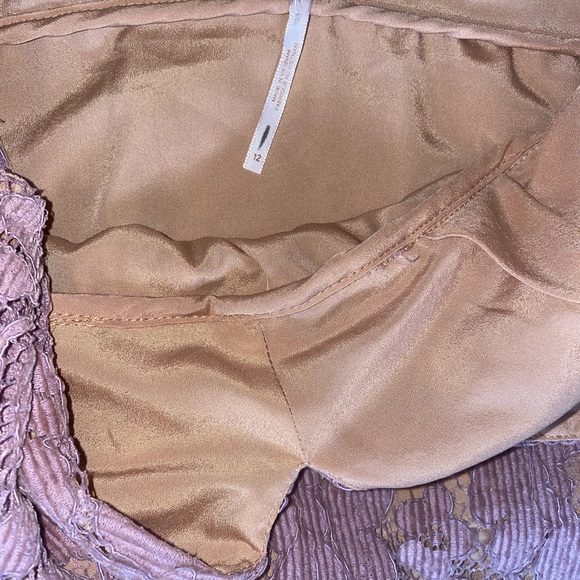 Free People Slip and Flower Pink Mauve Flower Dress - Picture 4 of 7